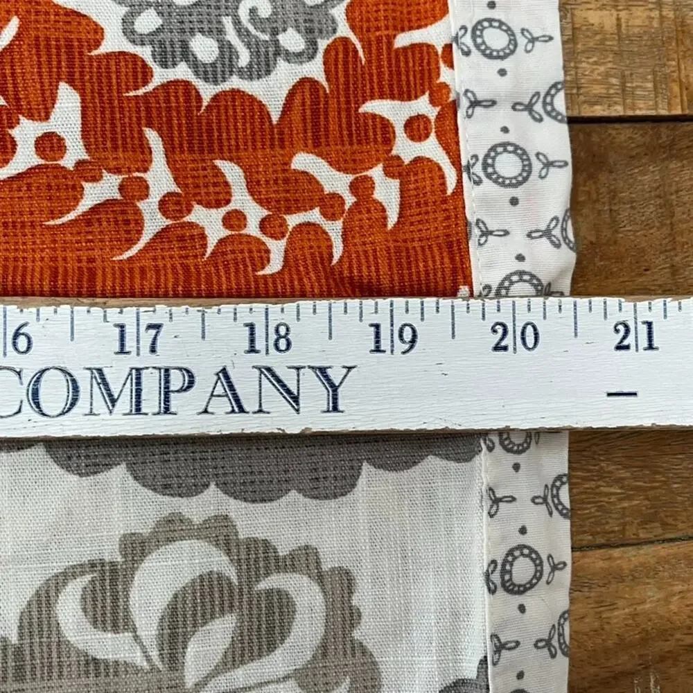 Threshold Cotton Pillow sham King Size Orange Gray Medallion Paisley